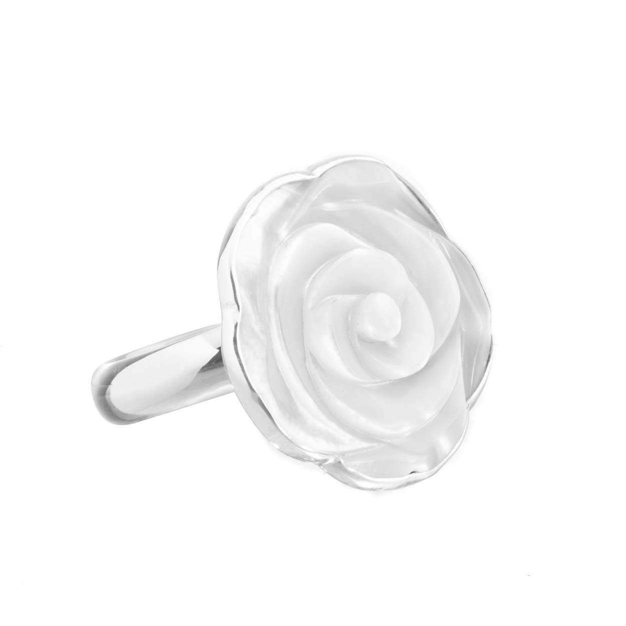 Anillo de Plata con Rosa de Madreperla