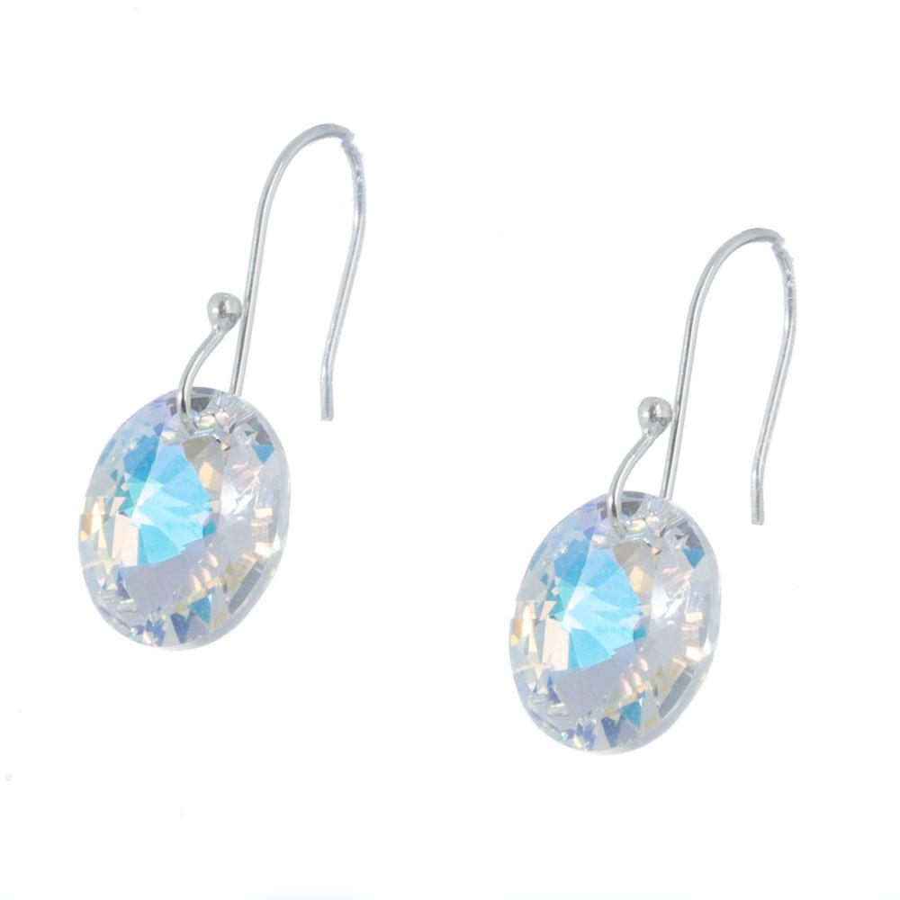 Aretes redondos de cristal esmaltado