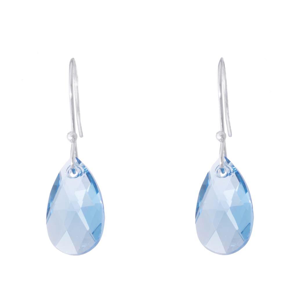 Aretes colgantes gota de cristal