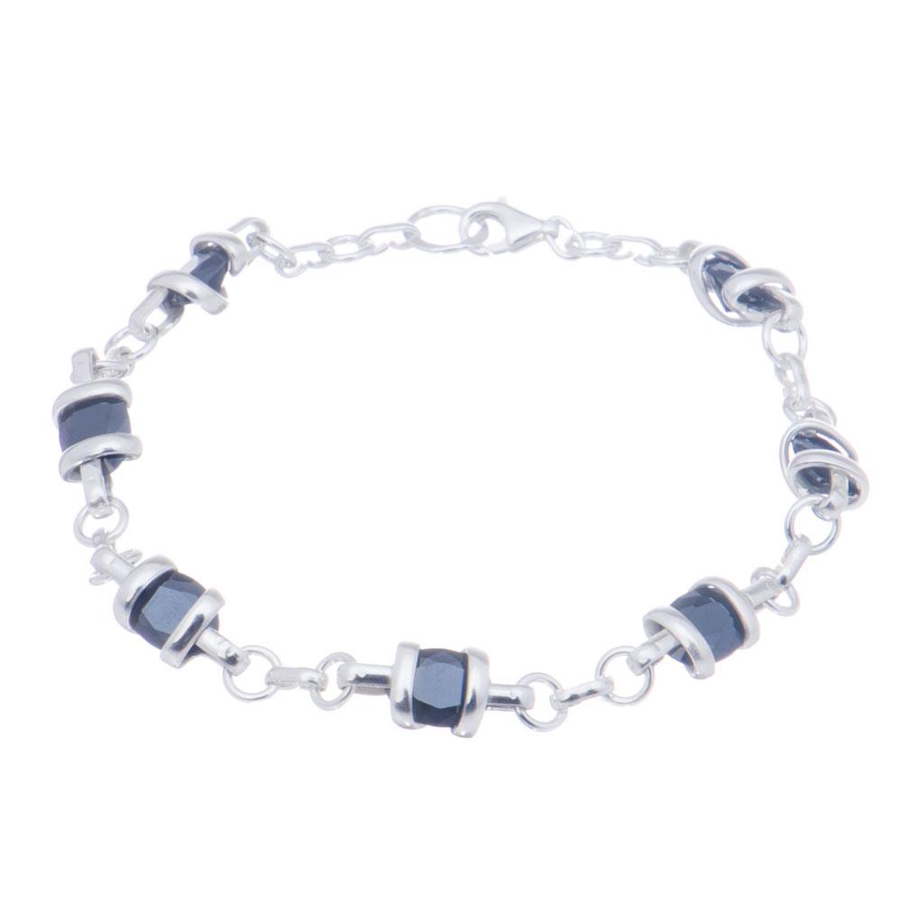 Pulsera de Plata y Zirconias Engarzadas mini