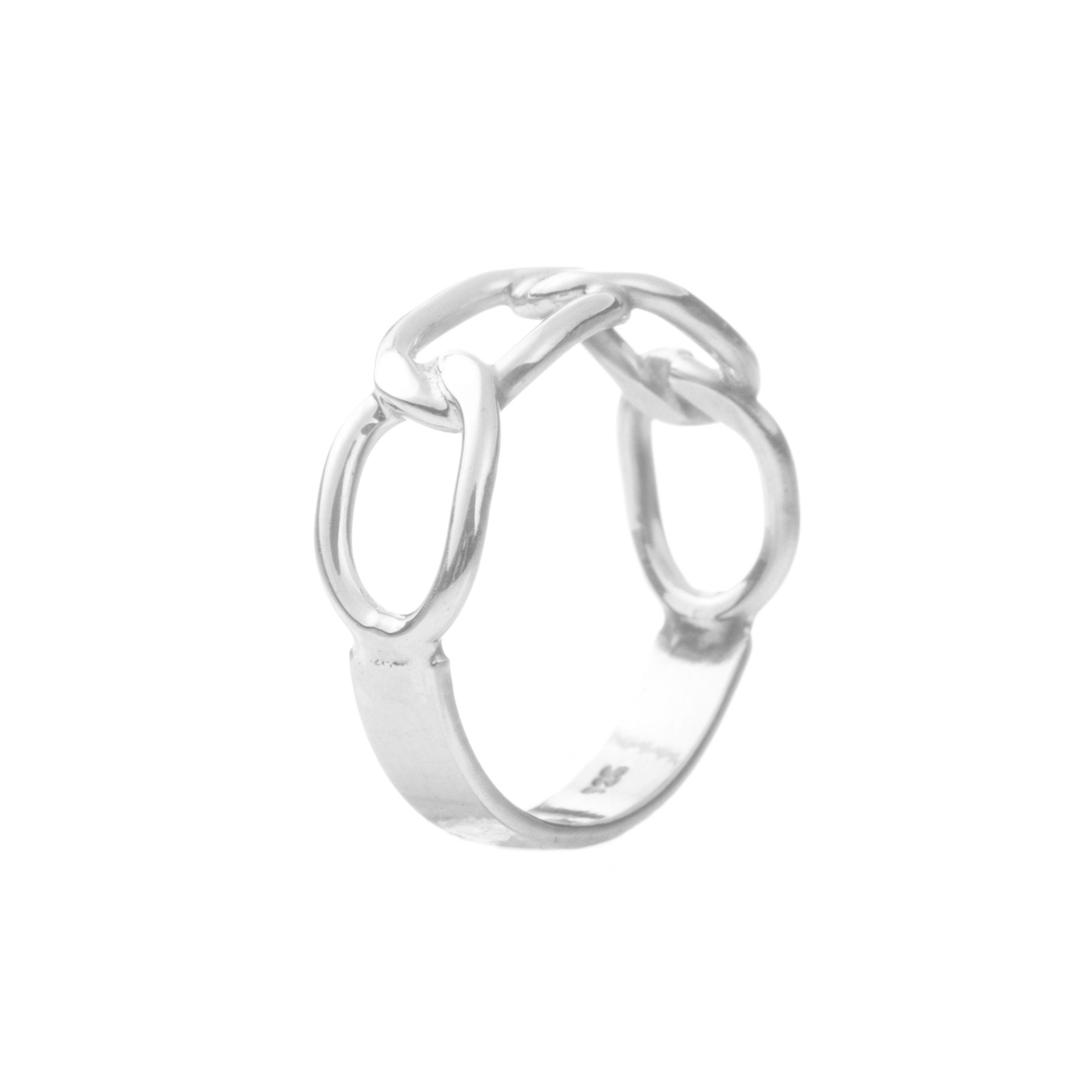 Anillo cadena de plata de plata mexicana