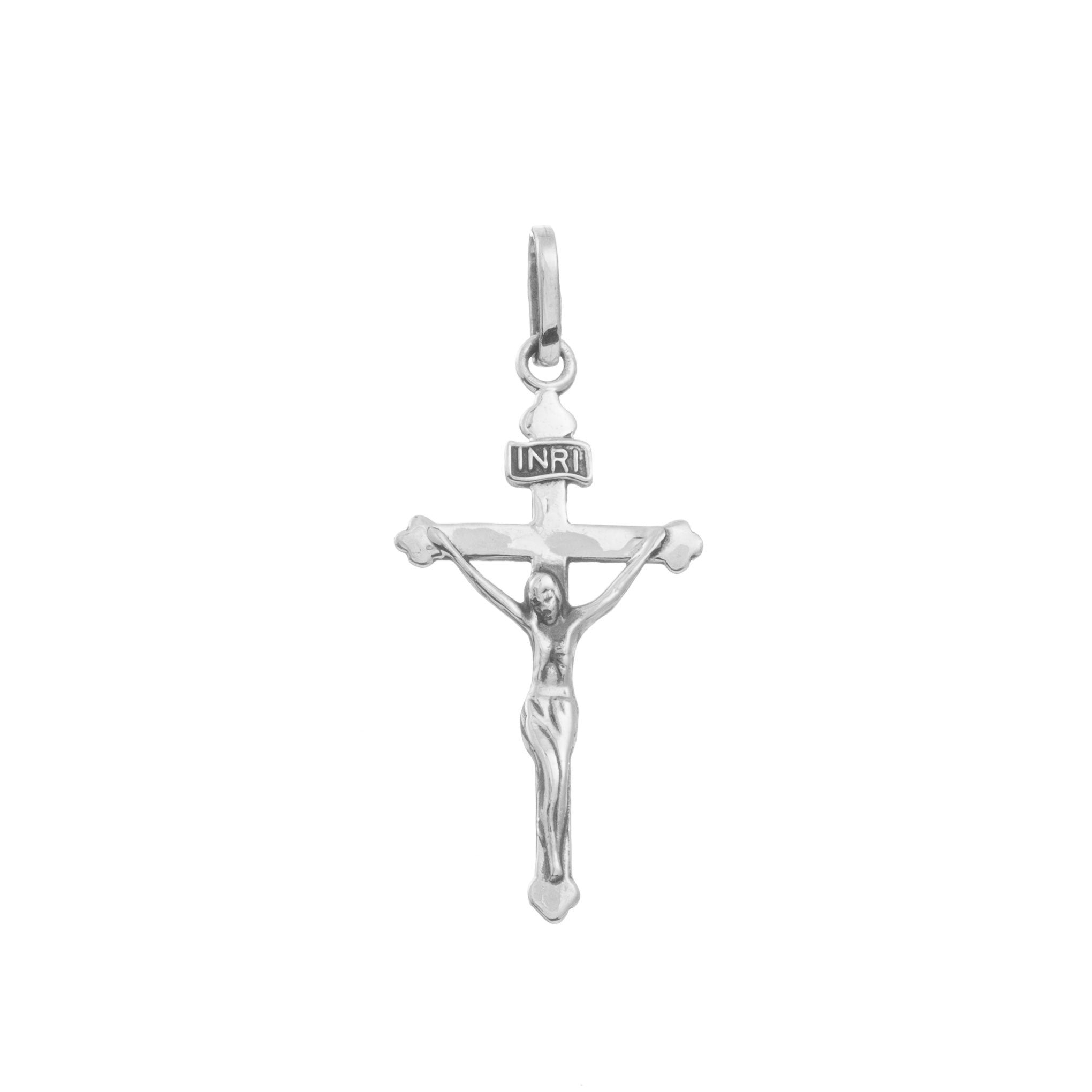 Dije cruz de cristo de plata de plata mexicana