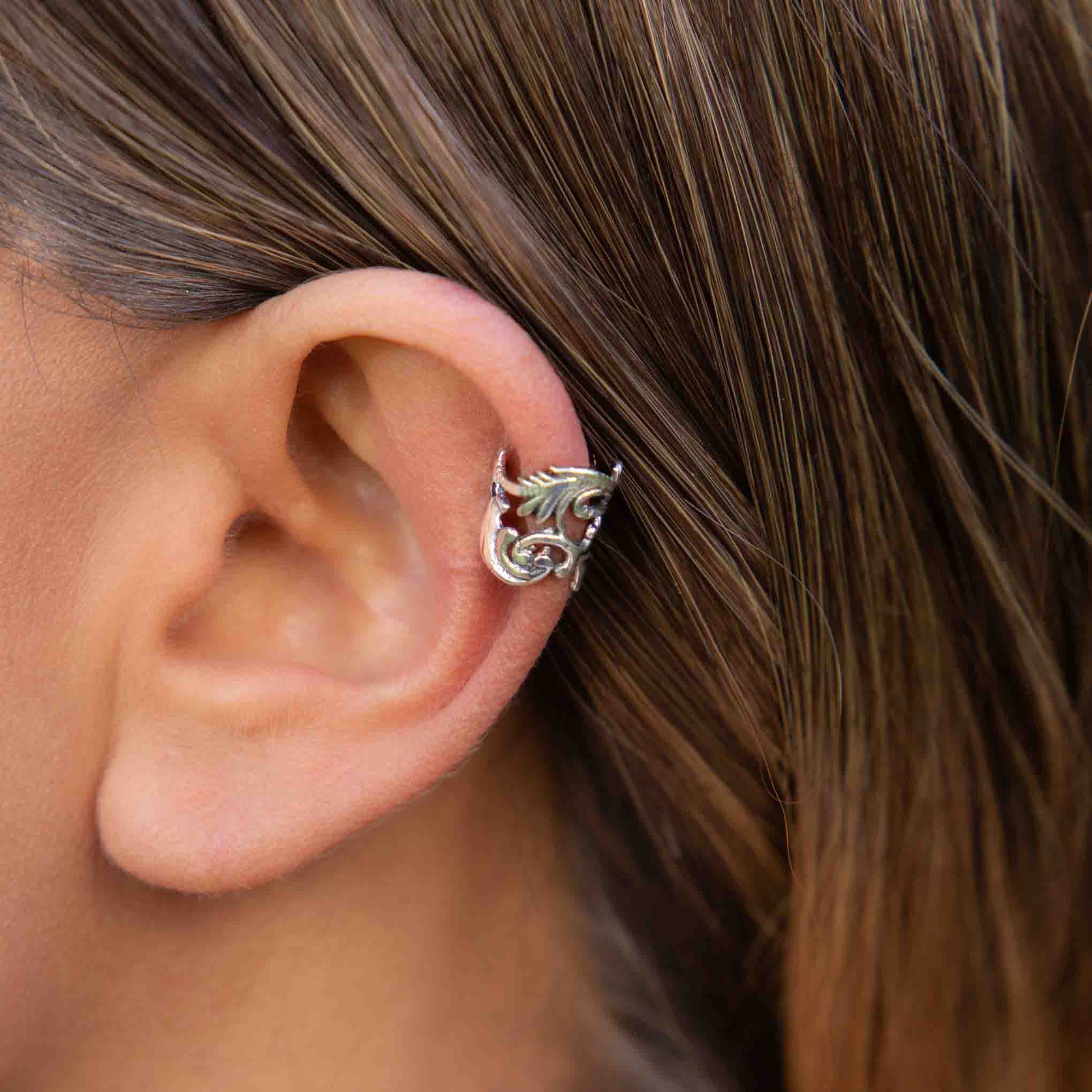 Arete de presión para Cartilago de plata mexicana